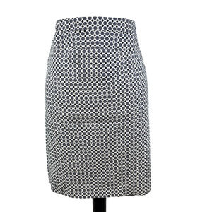 Donna Ricco New Yorkk Skirt size 8 Navy Blue Straight Pencil Knee Stretch Boho